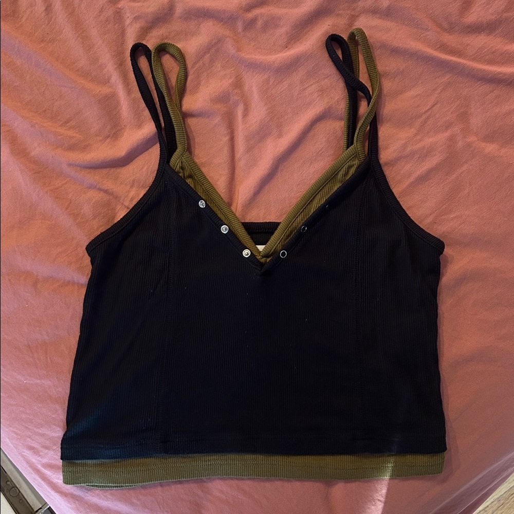 Double-lined Cropped Tank